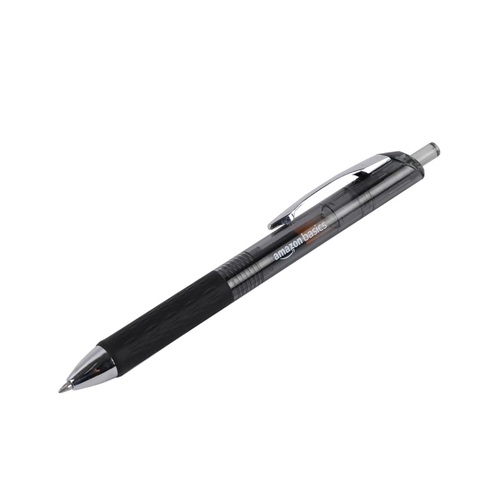 アマゾンベーシック　黒ボールペン 12本セット Amazon | Amazonベーシック ジェルボールペン 0.7mm ノック